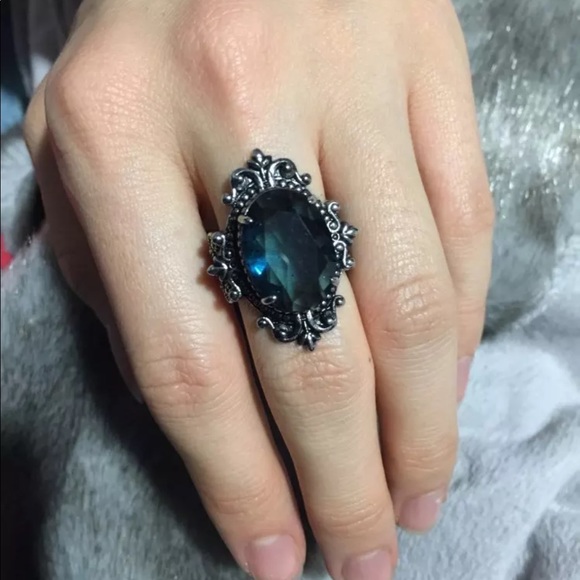 New Vintage retro Blue Color  Fashion Ring - Picture 5 of 5